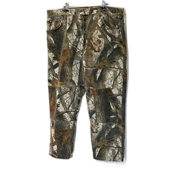 Wrangler Hunting Pants Men Size 42 x30 Realtree Hardwoods Camo Dubl. Knee - Picture 2 of 9